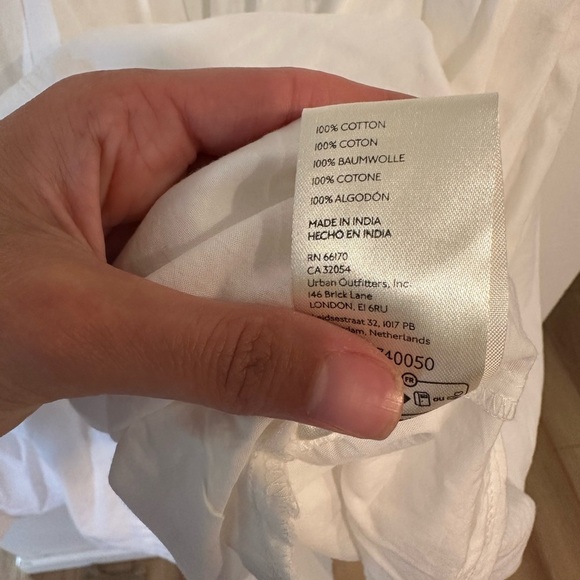 Free People NWT Catalina Smocked Round Collar Mini Dress Ivory Size Small - Picture 6 of 9